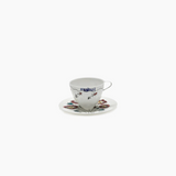 Midnight Flowers Tableware - Coffee cup high with saucer - Box of 2