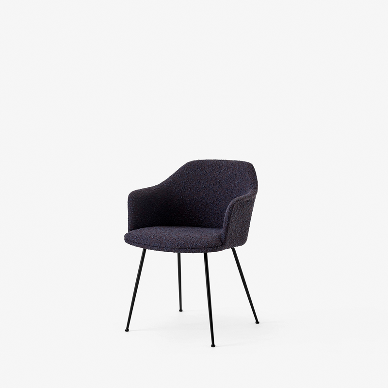 Rely Dining Chair - Upholsterd Armrest, Steel Base