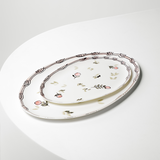 Midnight Flowers Tableware - צלחת אובלית גדולה 