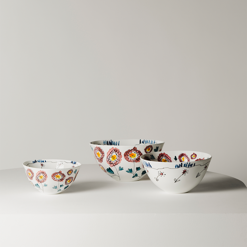 Midnight Flowers Tableware - Bowls