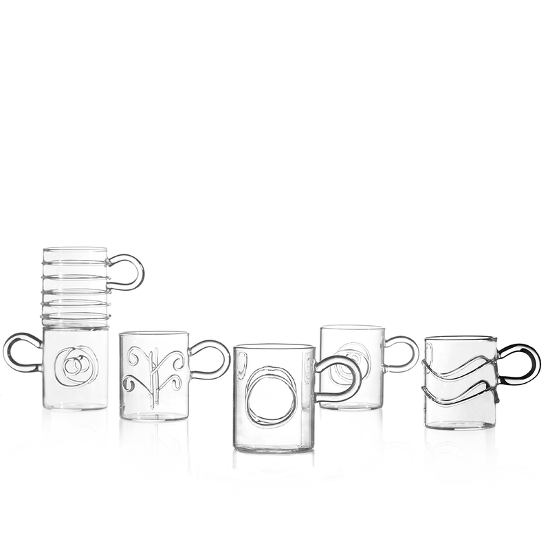 Deco Collection - Esspresso glass assorted (Box of 6)