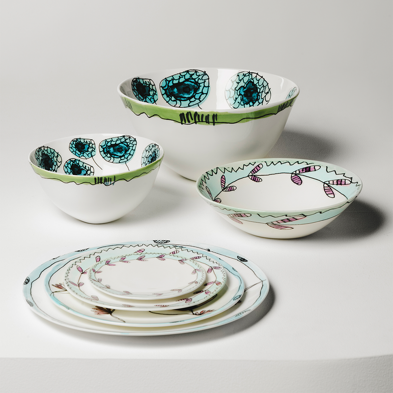 Midnight Flowers Tableware - Bowls