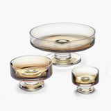 Zuma Glassware - Low bowl on foot S amber - box of 4