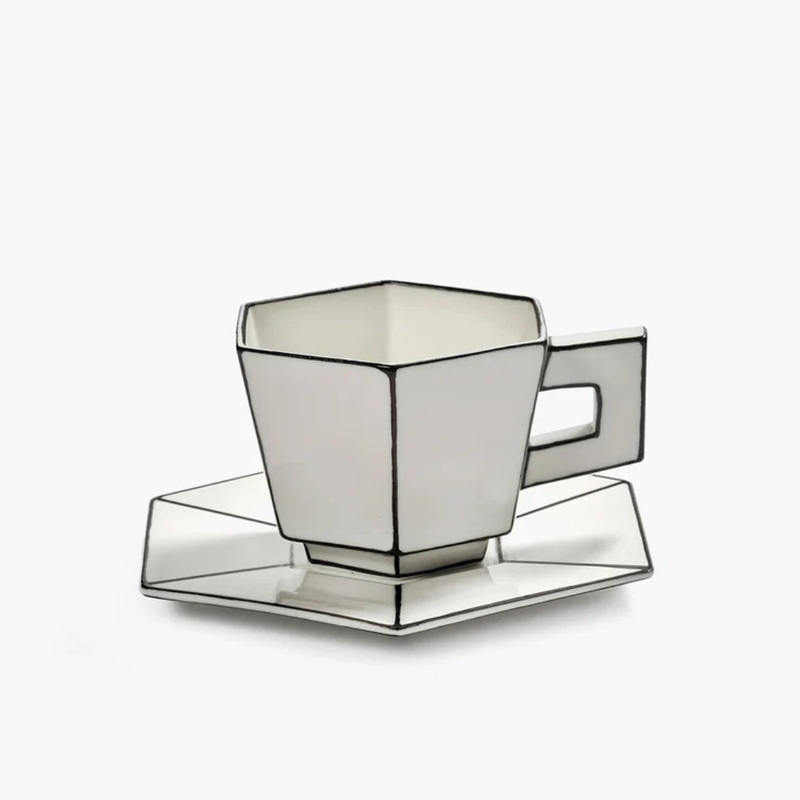 Carte Blanche Cappuccino Cup with Saucer (Box of 2)