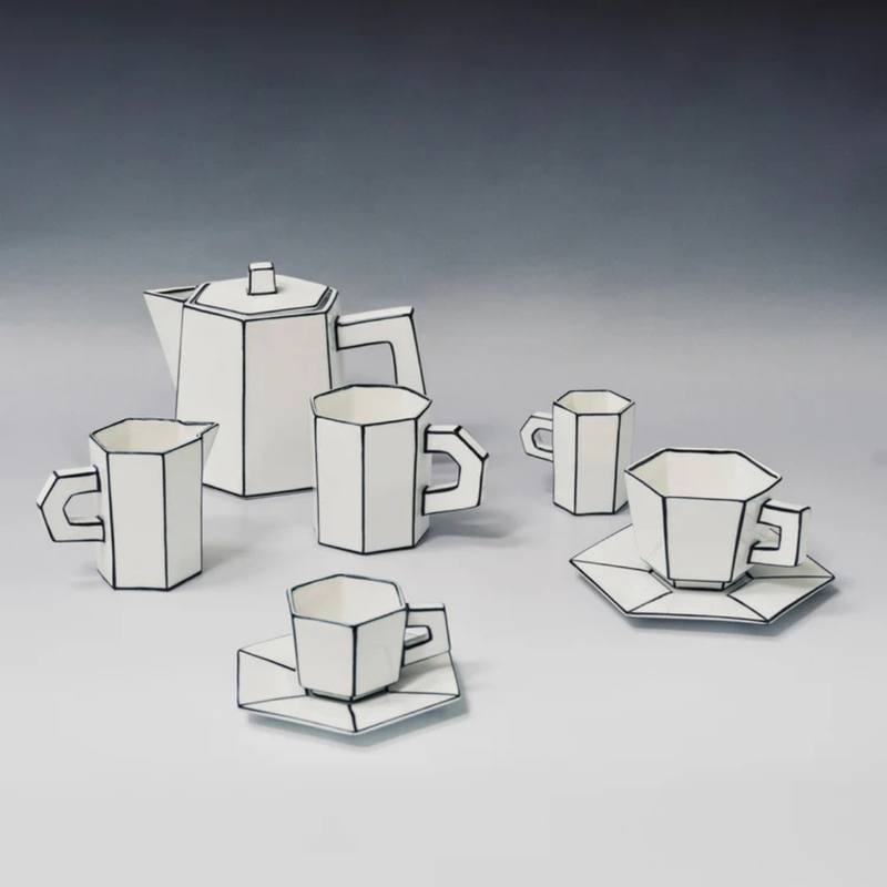 Carte Blanche Cappuccino Cup with Saucer (Box of 2) by Serax - Annabet Philips