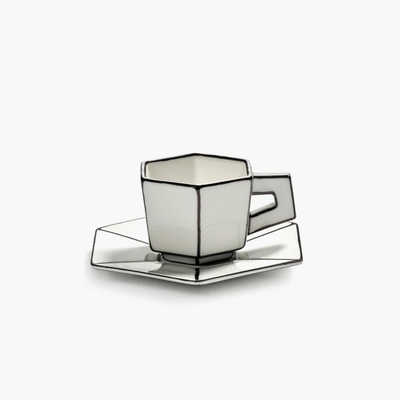 Carte Blanche Espresso Cup and Saucer (Box of 2) by Serax - Annabet Philips
