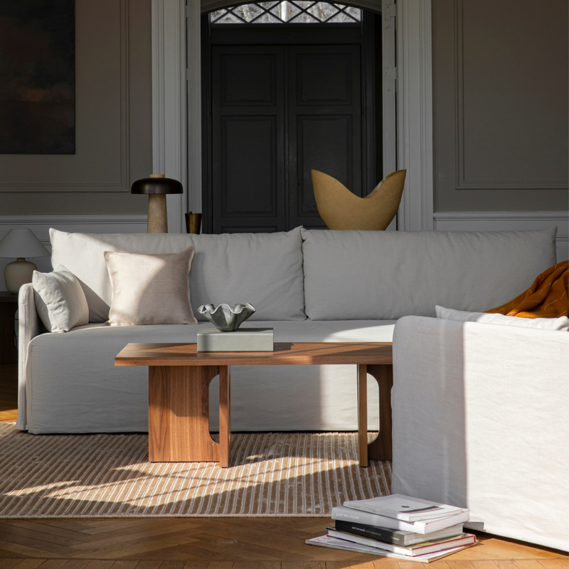 ספת אופסט עם כיסוי רופף - שלושה מושבים