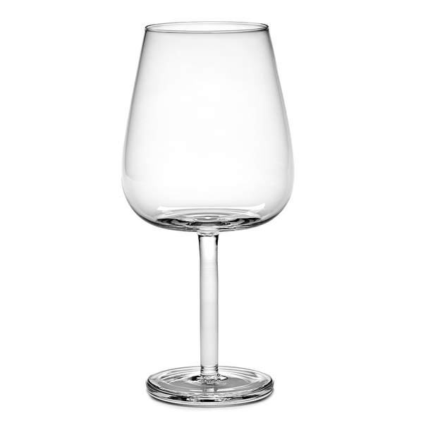 Red wine glass curved - Base Collection - Box of 4