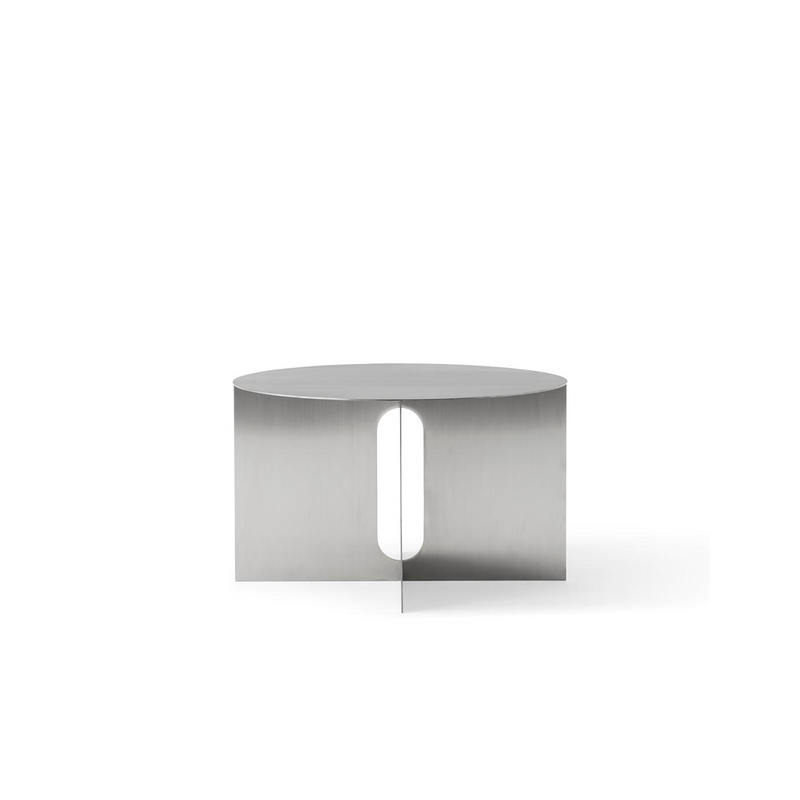 Androgyne Side Table - Ø63 - Brushed steel Base