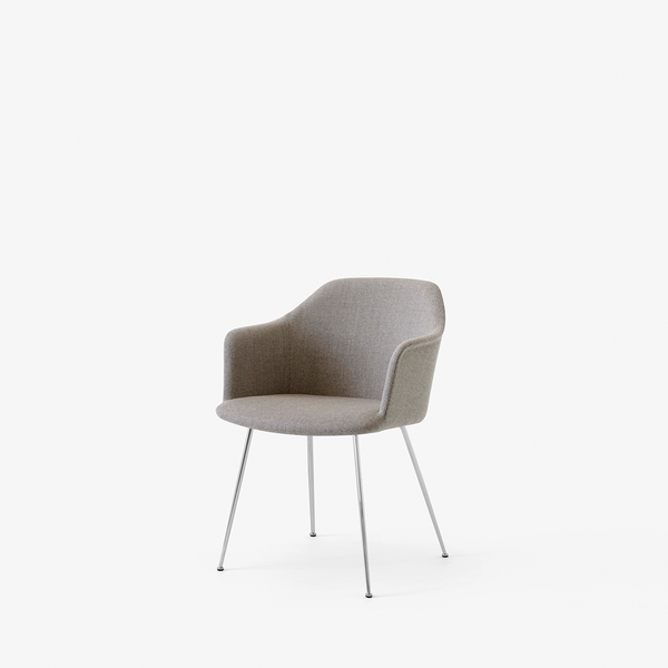 Rely Dining Chair - Upholsterd Armrest, Steel Base