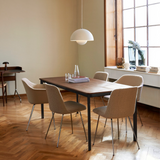 Rely Dining Chair - Upholsterd Armrest, Steel Base