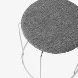 Wire Stool VP11_Stainless Steel w. Hallingdal 126 Seat Pad_Detail