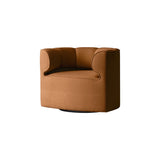Eave Seamline Lounge Chair in Siennatonal 06, a sculptural burnt orange upholstered chair with a low-profile design.