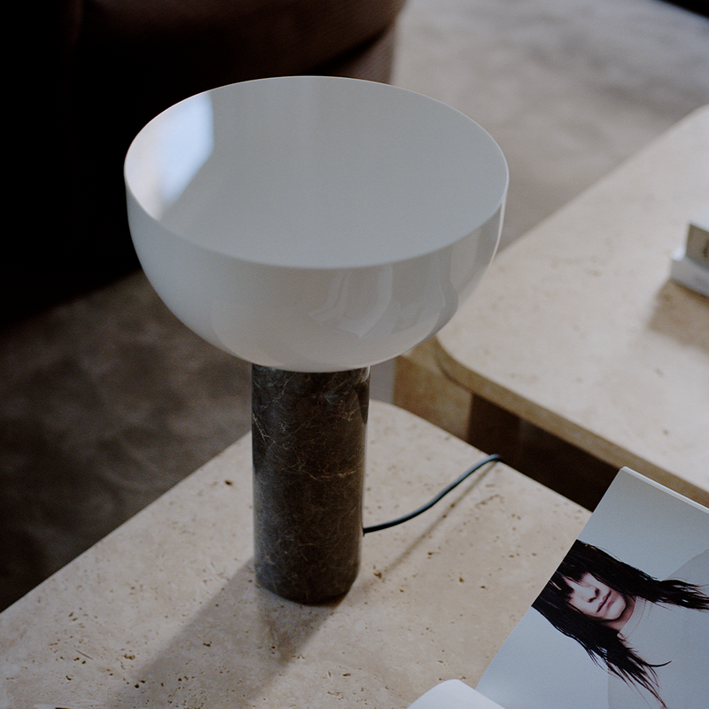 Kizu Table Lamp - Large, Black Marble
