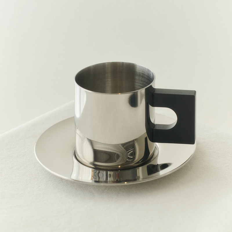 S.R. Collection - Metal Cup & Saucer by Louise Roe