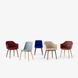 Rely Dining Chair - Upholsterd w. Wood Base