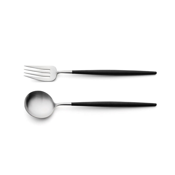 Goa Serving Set (Spoon & Fork) - Black