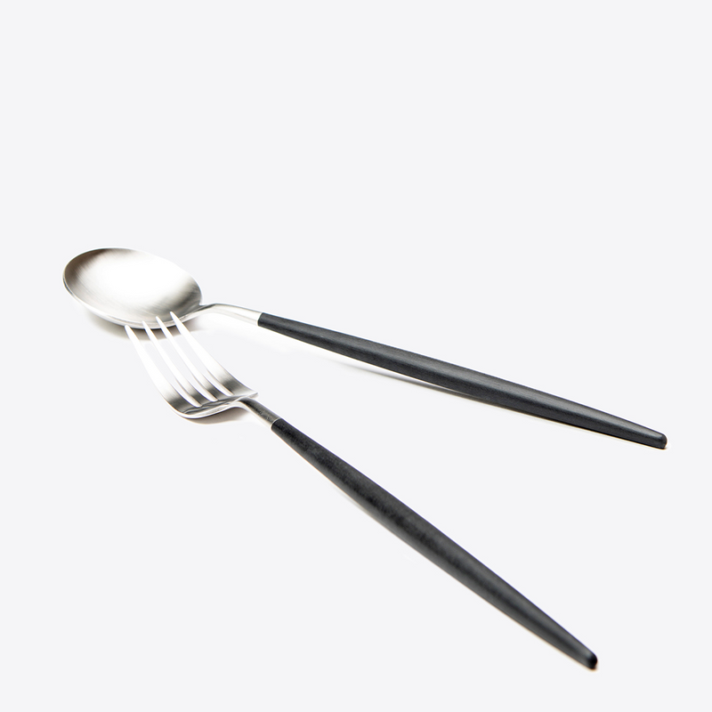 Goa Serving Set (Spoon & Fork) - Black