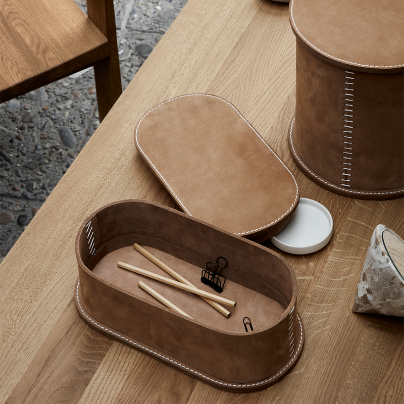 Stitched Leather Box by Kristina Dam